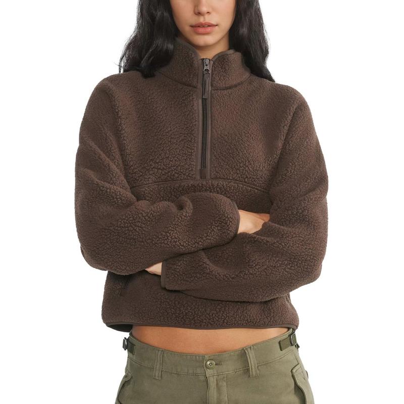 Alice™ | Fuzzy Warm Half-Zip Cropped Fleece Pullover
