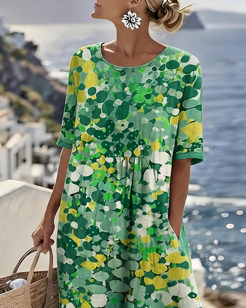 Elena | Light Floral Midi Dress
