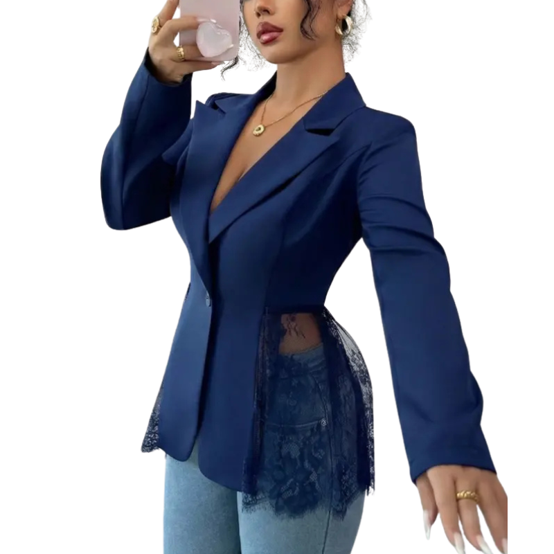 Alexa™ | Elegant Lace Tailored Modern Blazer
