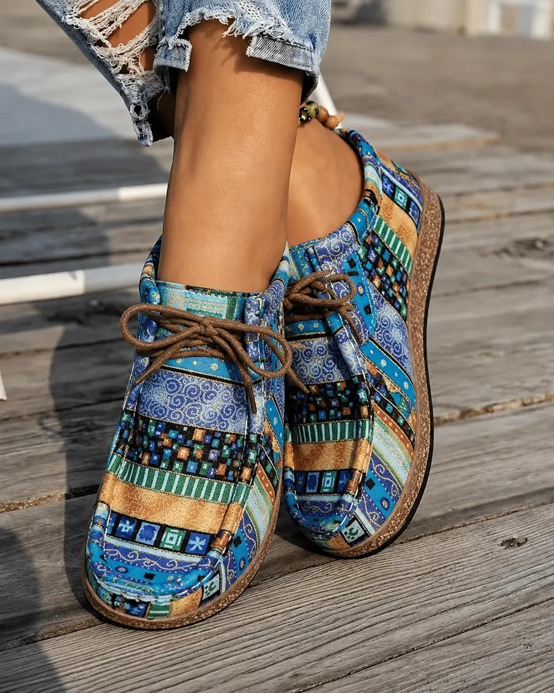 Adeline Lace-Up Loafers