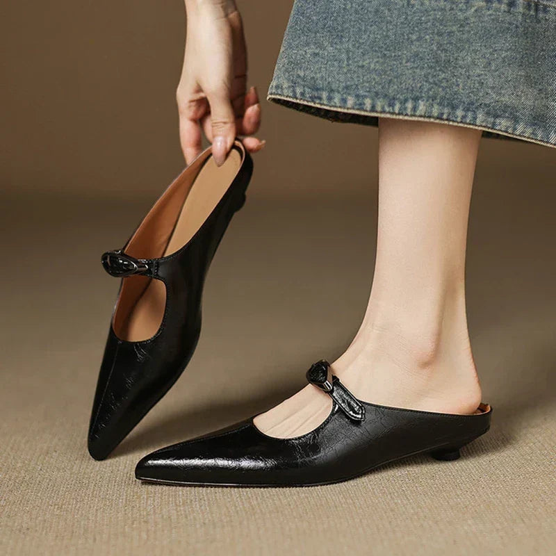 Alour Genuine Leather Mules