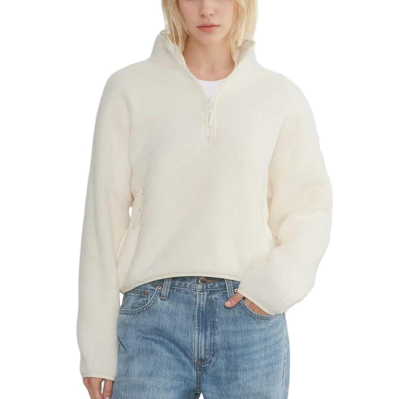 Alice™ | Fuzzy Warm Half-Zip Cropped Fleece Pullover