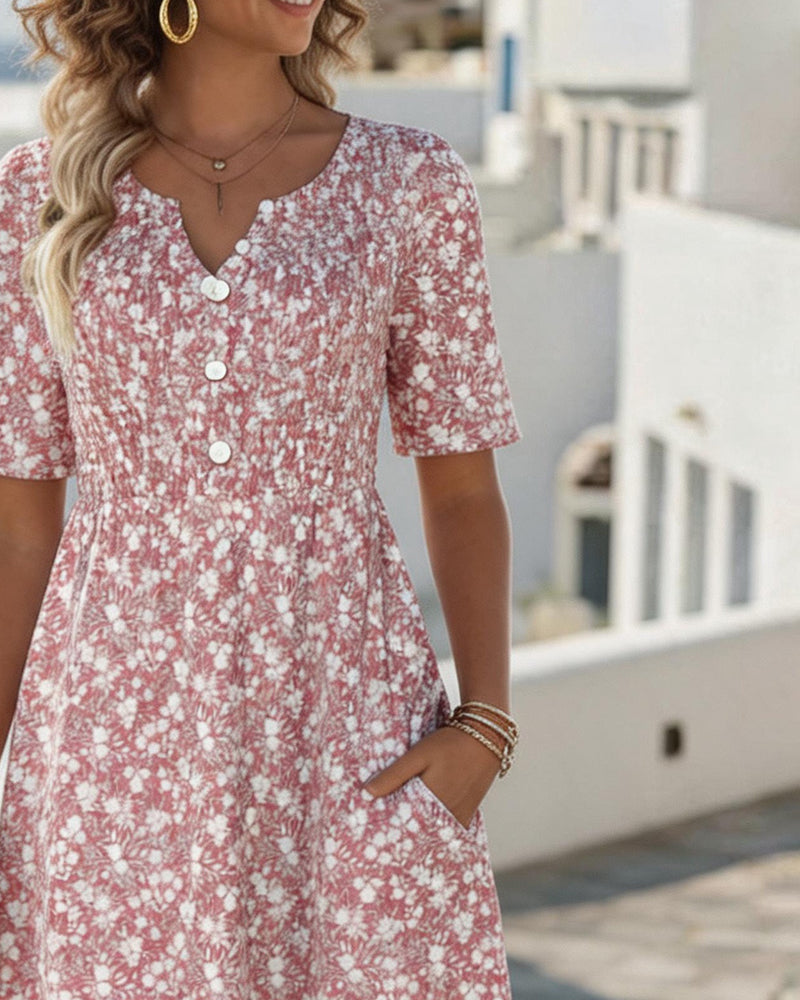 Carmen | Light Floral Midi Dress