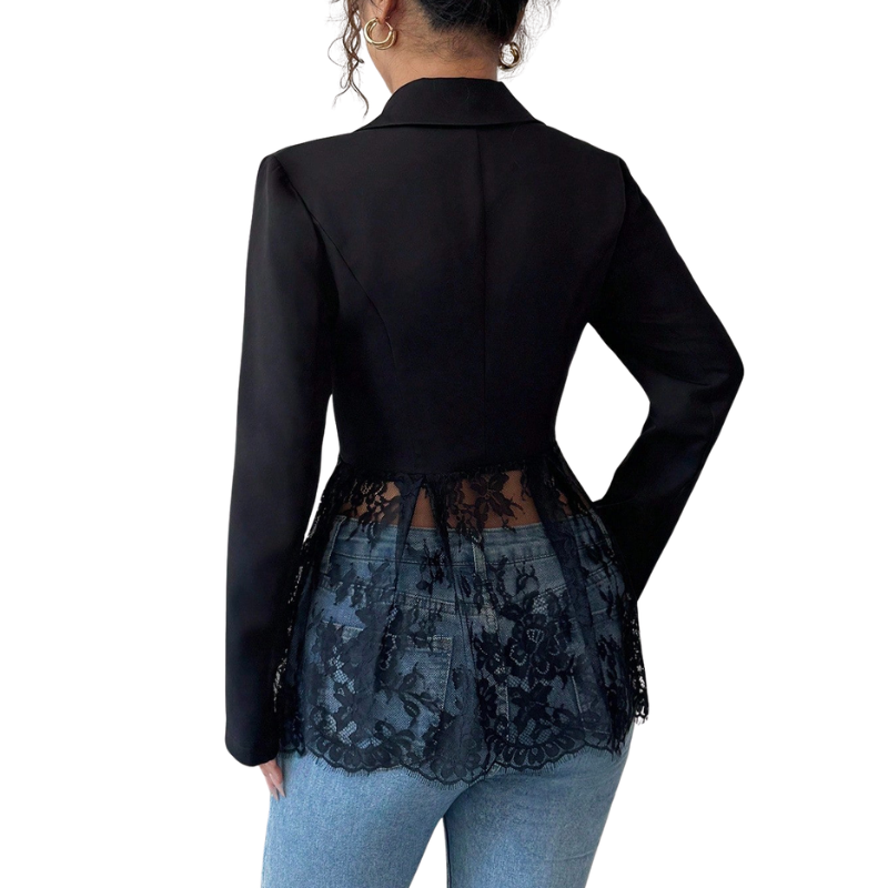 Alexa™ | Elegant Lace Tailored Modern Blazer