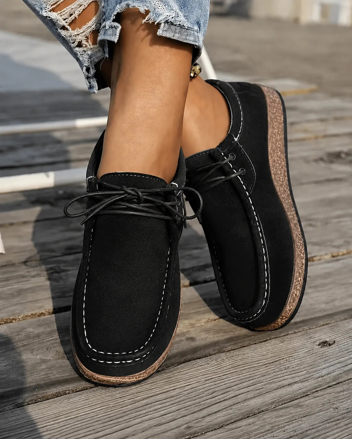 Adeline Lace-Up Loafers