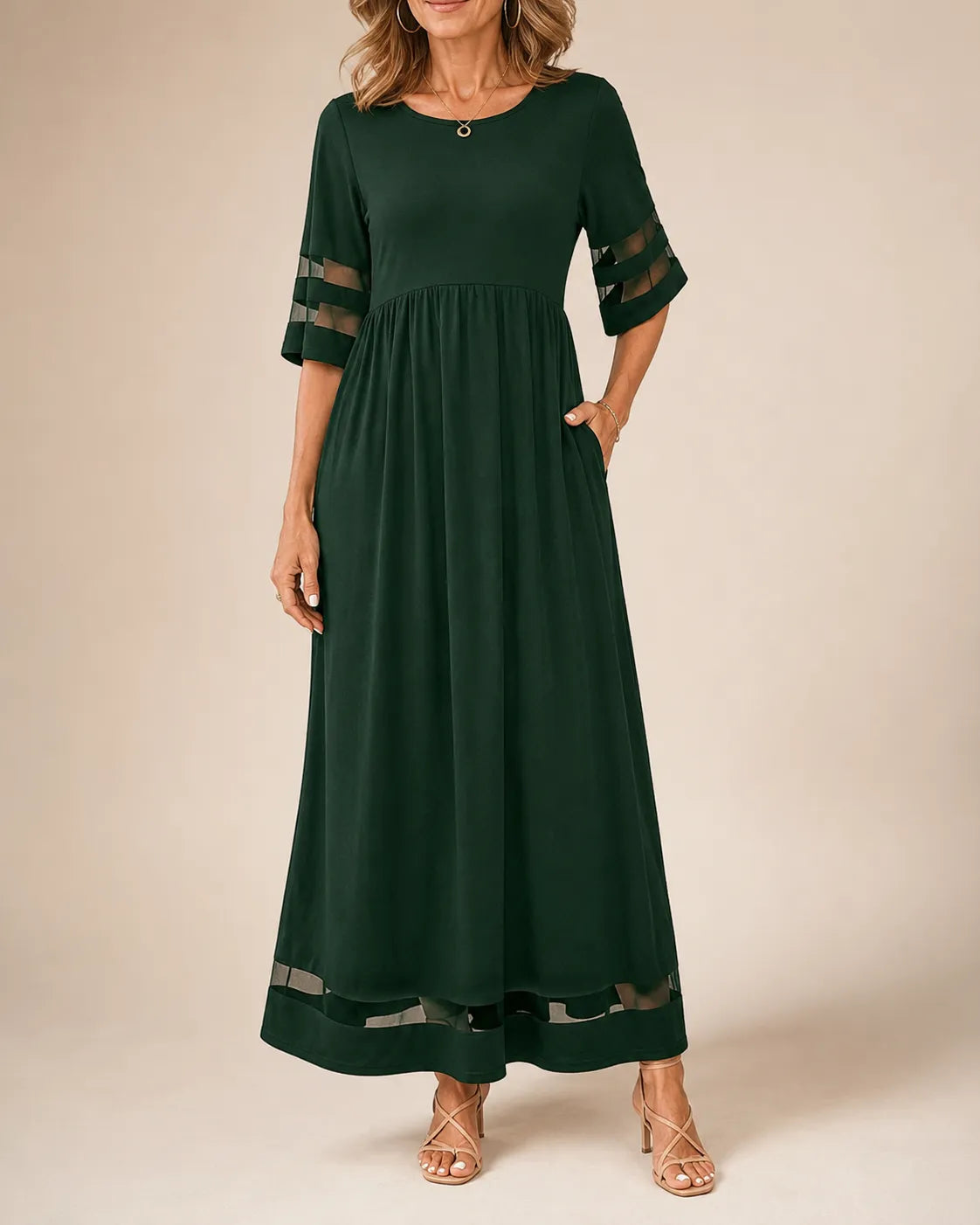 Aubrey™ | Flattering Tummy-Smoothing Midi Dress