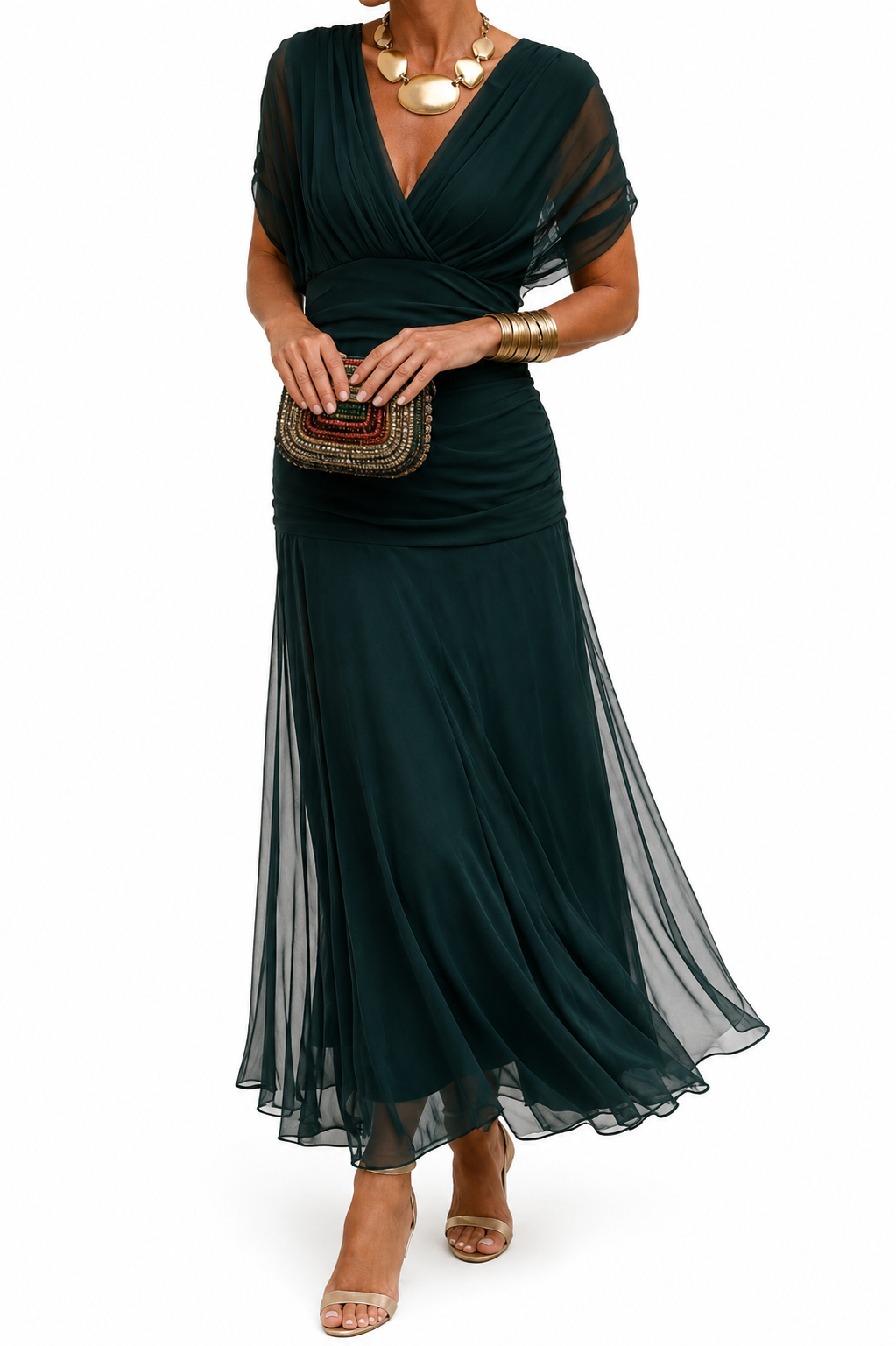 Mikaela | Off-Shoulder Chiffon Maxi Dress