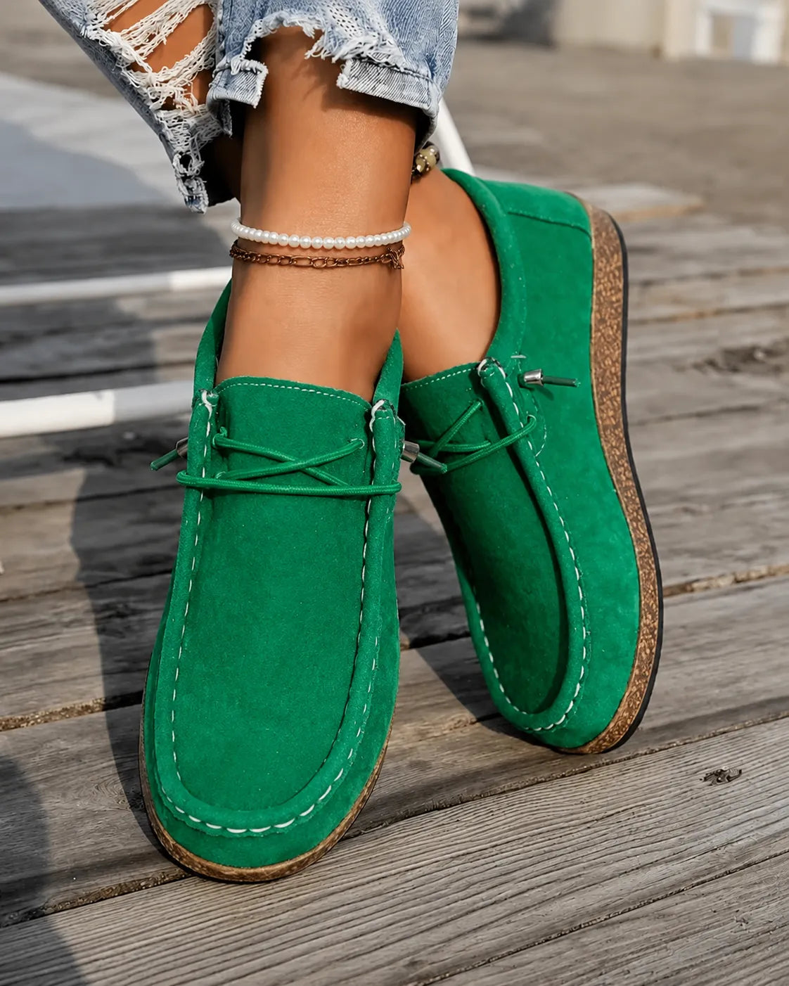Adeline Lace-Up Loafers