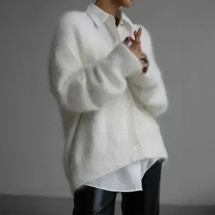 Adele™ | Fuzzy Mohair Cardigan