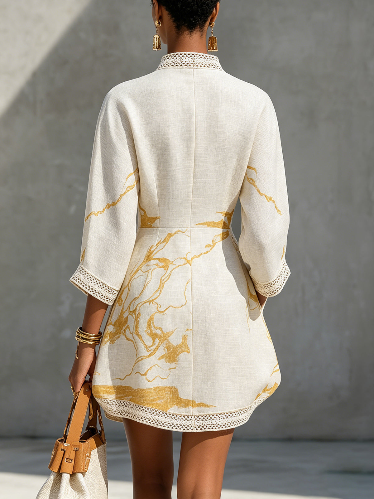 Alienor | Ivory Crochet Lace Mini Dress