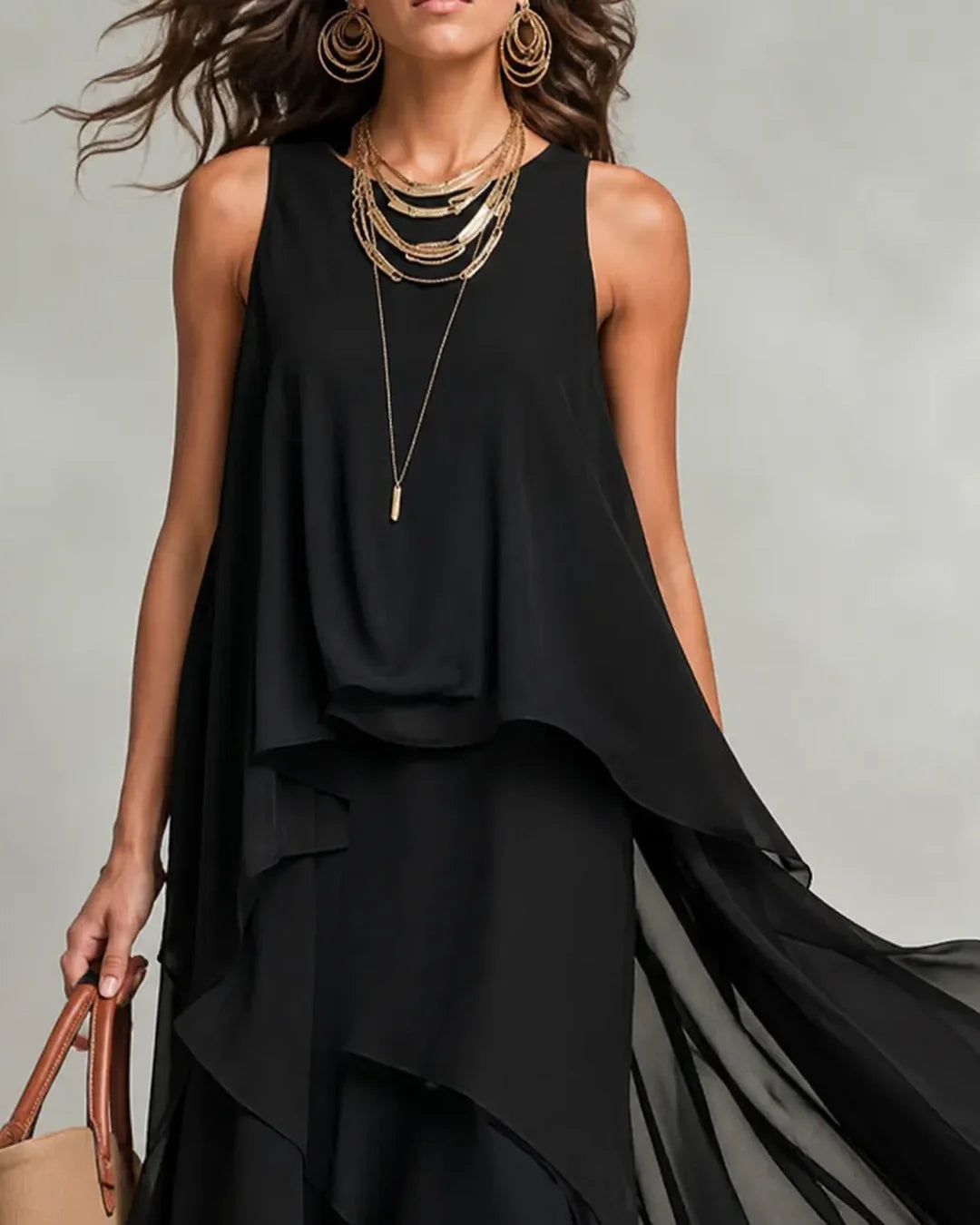 Serena | Layered Chiffon Maxi Dress