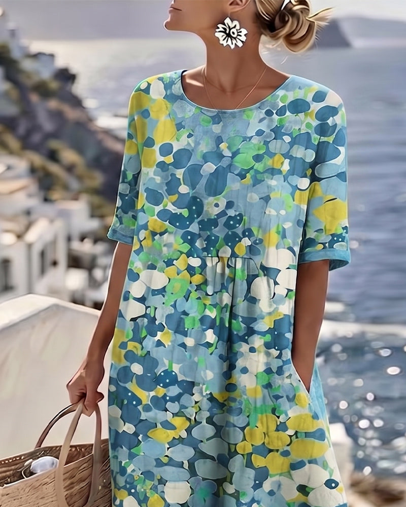 Elena | Light Floral Midi Dress